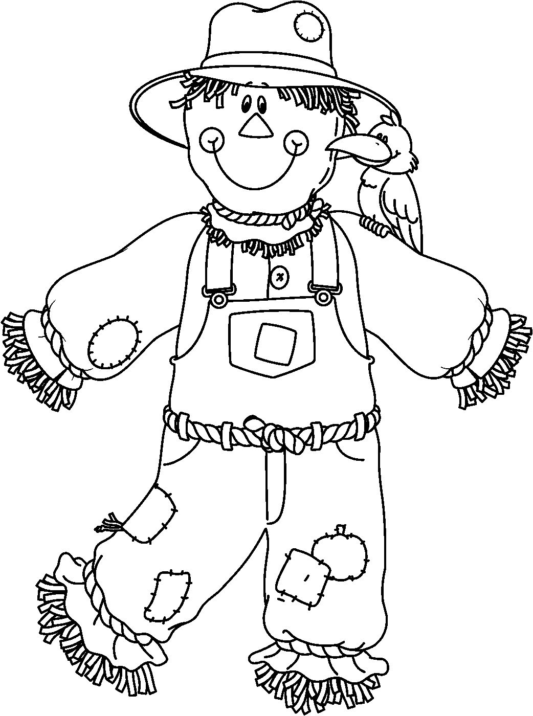 Scarecrow Coloring Page Perfect Halloween Pages Following Rustic 1042x1400 Scarecrow Coloring Page Perfect Halloween Pages Following Rustic