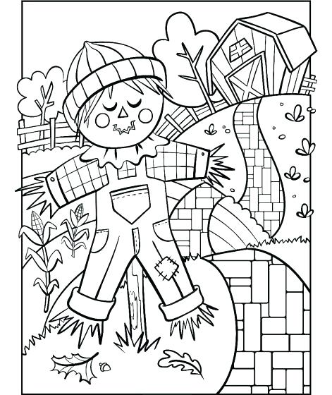 Scarecrow Coloring Page 471x560 Scarecrow Coloring Page