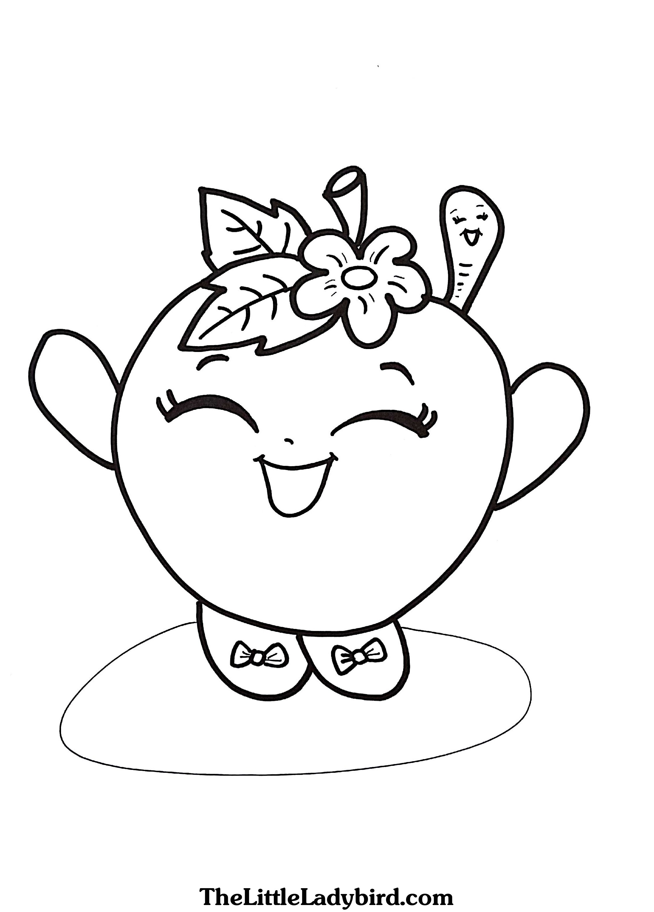 2250x3138 Perspective Apple Blossom Shopkin Coloring Page Free Shopkins
