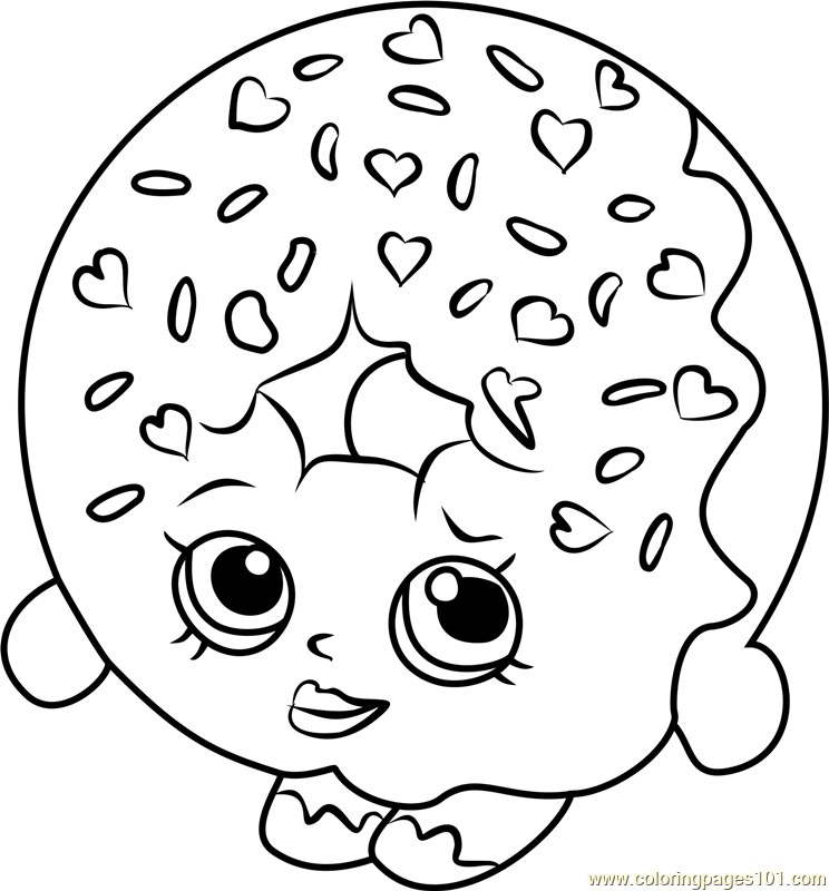 D'Lish Donut Shopkins Coloring Page 744x800 D'Lish Donut Shopkins Coloring Page