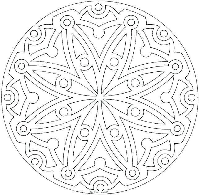 643x631 Simple Mandala Coloring Pages Free Download Easy Mandala Abstract