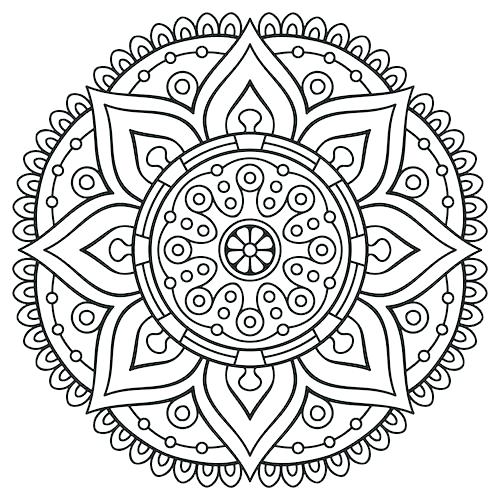 500x500 Mandalas Coloring Pages Pdf