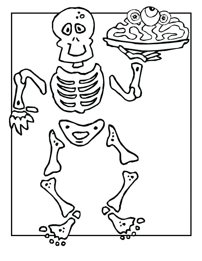 680x880 Skeleton Head Coloring Pages