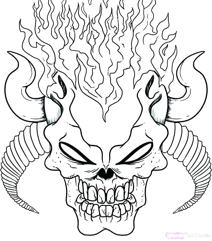 736x837 Skull Coloring Page Printable Skull Coloring Pages Skull Coloring