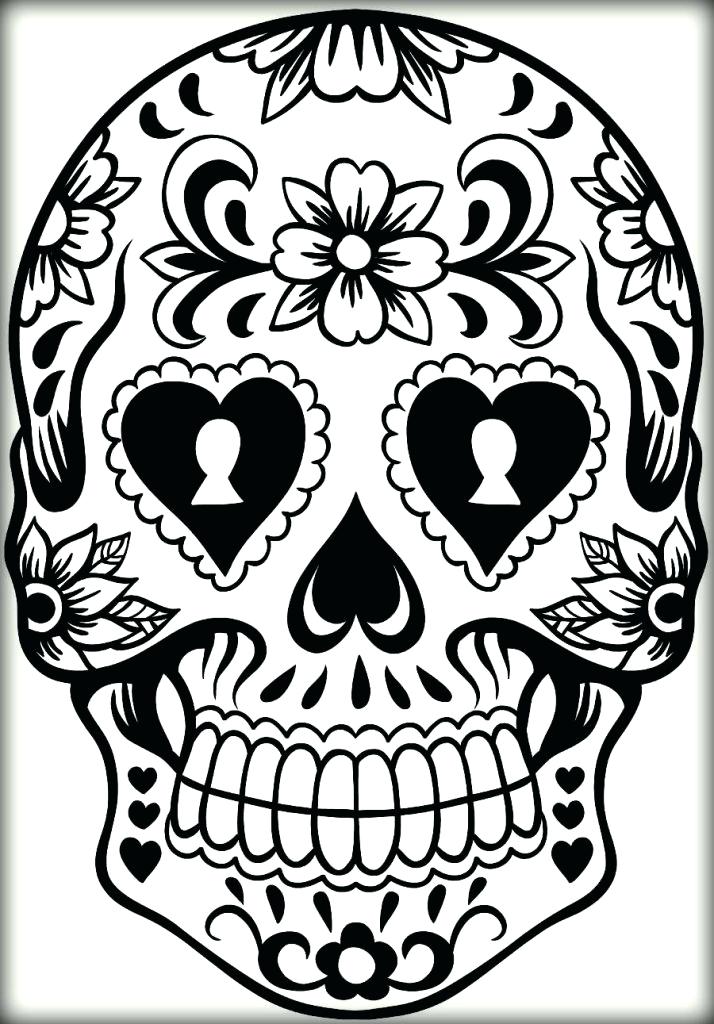 Key Hole Sugar Skull Coloring Pages Keyhole Printable Sheets 714x1024 Key Hole Sugar Skull Coloring Pages Keyhole Printable Sheets