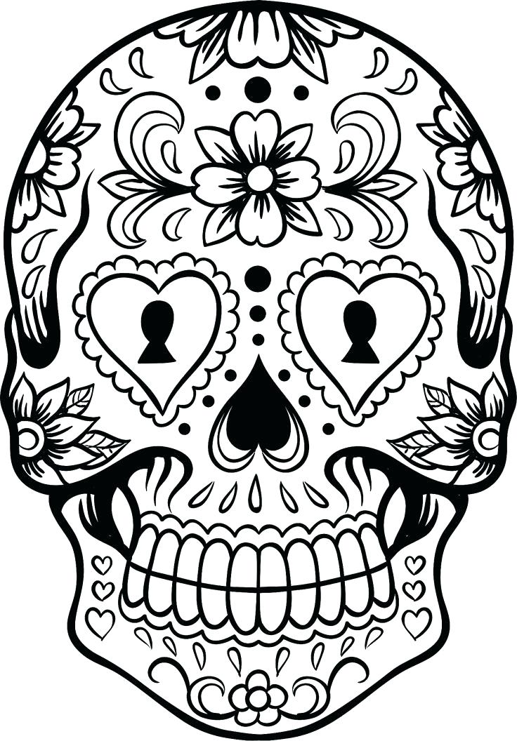 Skulls And Roses Coloring Pages Skull Coloring Pictures Sugar 736x1056 Skulls And Roses Coloring Pages Skull Coloring Pictures Sugar
