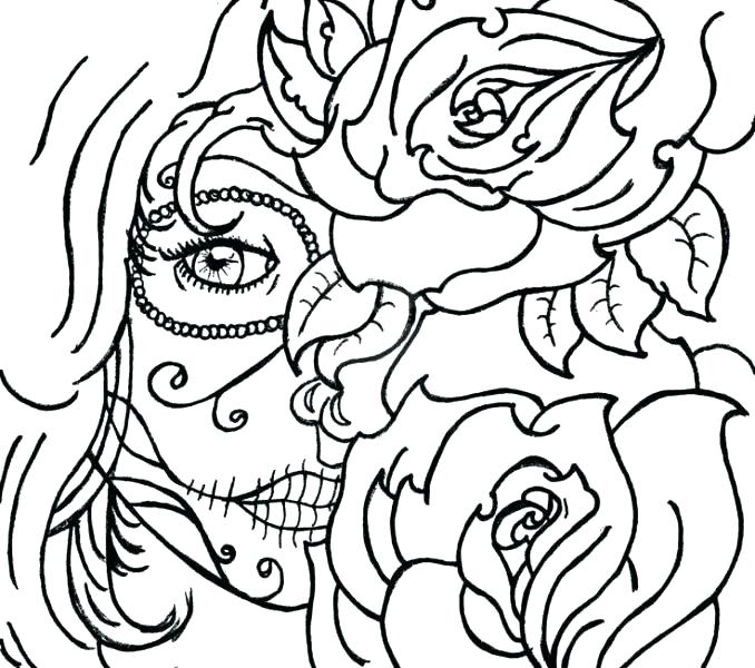 Sugar Skull Coloring Pages Sugar Skull Color Pages Skull Printable 678x600 Sugar Skull Coloring Pages Sugar Skull Color Pages Skull Printable