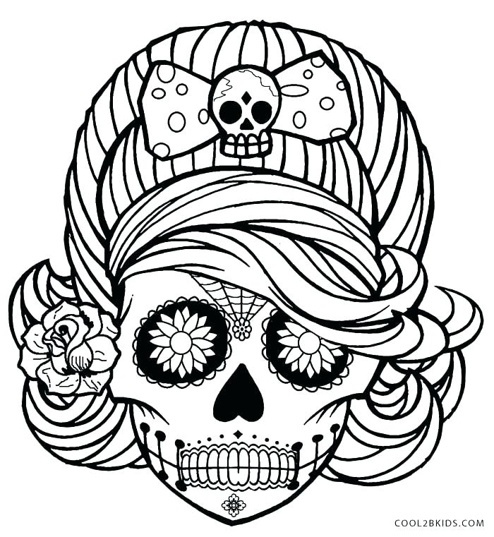 Sugar Skulls Coloring Pages Icontent 700x761 Sugar Skulls Coloring Pages Icontent