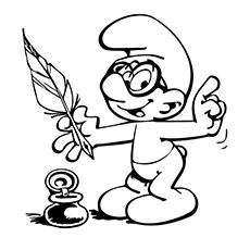 230x230 Smurf Coloring Pages