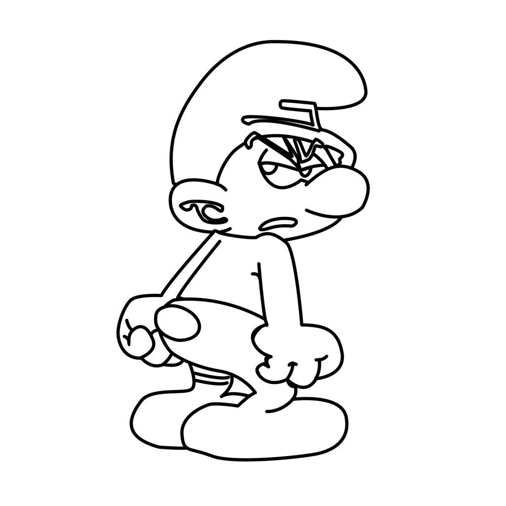 1024x1024 Smurfs Coloring Page 3rd My Projets Smurfs