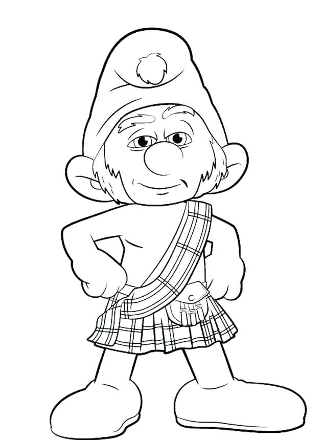 634x860 Smurf Printable Coloring Pages