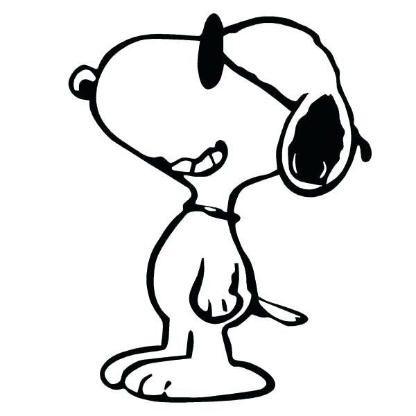 600x600 Snoopy Coloring Page The Famous Snoopy Coloring Pages Free Snoopy