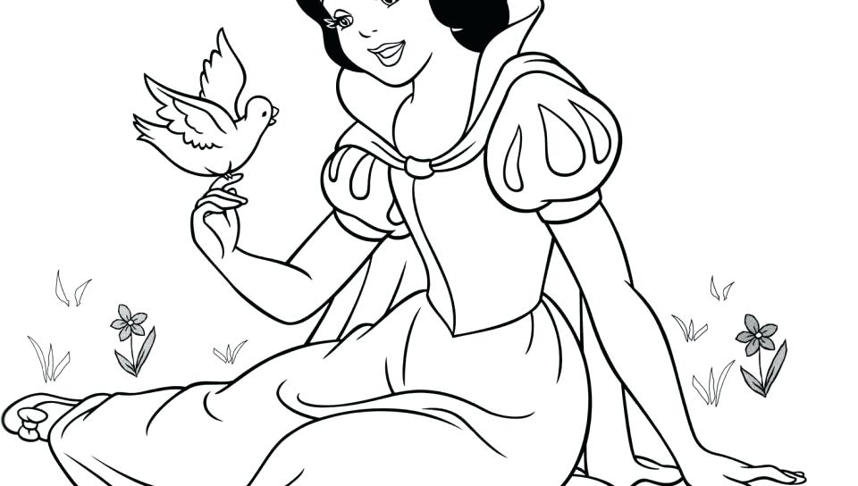 Snow White Coloring Sheet 7 Dwarfs Black And White To Color 960x544 Snow White Coloring Sheet 7 Dwarfs Black And White To Color