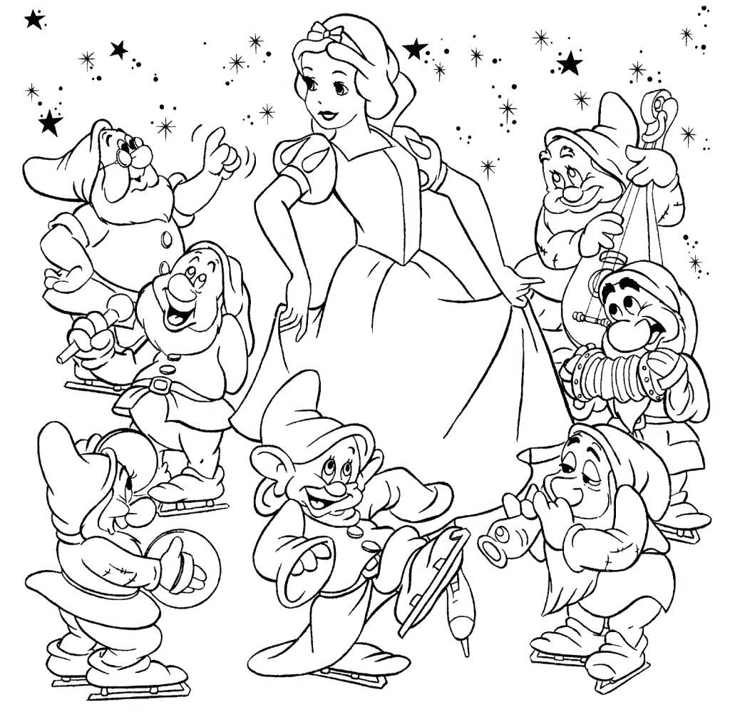 Coloring Pages ~ Snow White Coloring Pages Seven And Free Online 1024x998 Coloring Pages ~ Snow White Coloring Pages Seven And Free Online