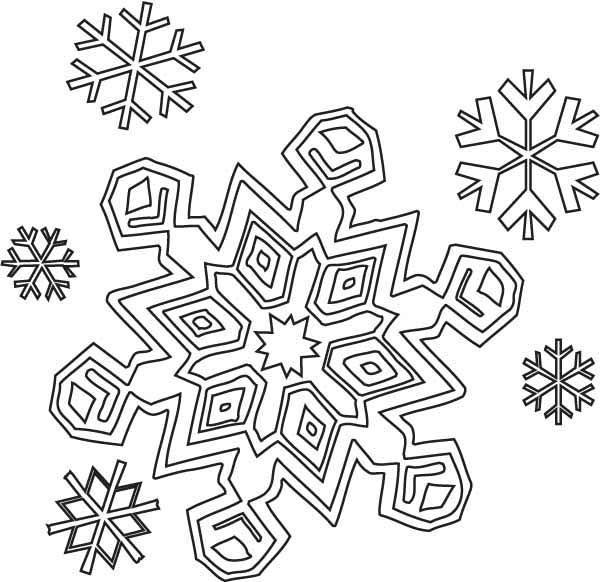 Free Snowflake Coloring Pages Winter Season Christmas Snowflakes 600x582 Free Snowflake Coloring Pages Winter Season Christmas Snowflakes