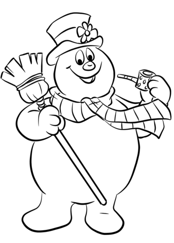 Full Snowman Coloring Pages Frosty The Page Fr 343x480 Full Snowman Coloring Pages Frosty The Page Fr