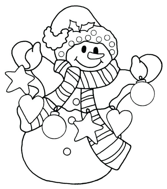 Christmas Snowman Coloring Pages 580x654 Christmas Snowman Coloring Pages