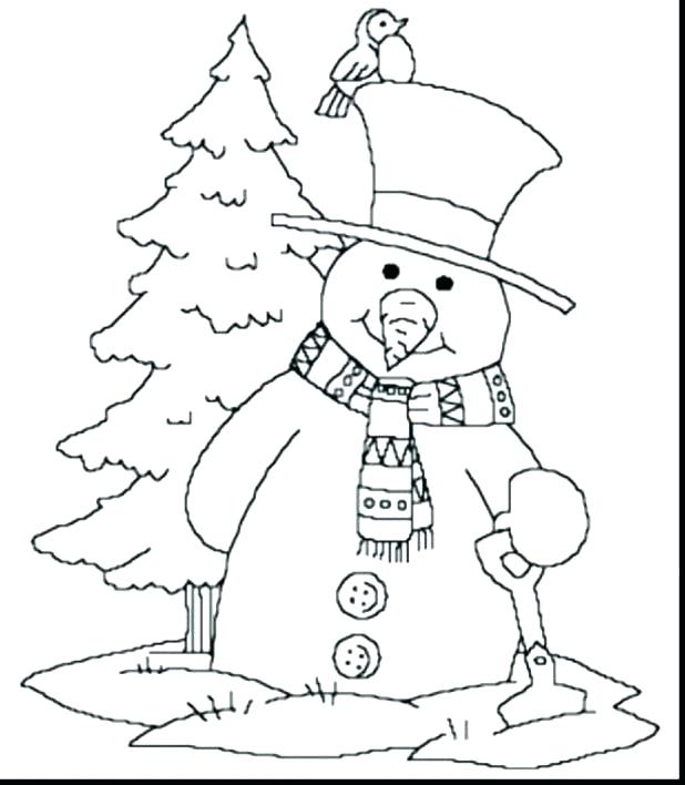 Snowman Coloring Pages Free 618x708 Snowman Coloring Pages Free