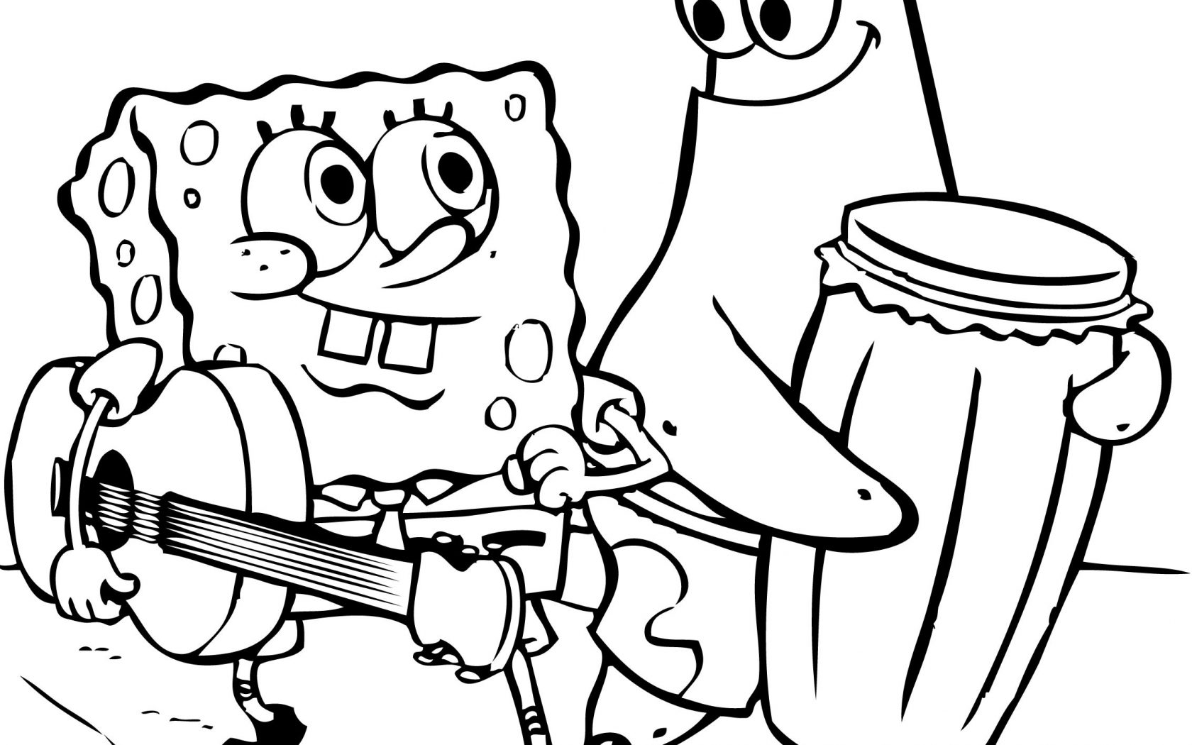 1680x1050 Popular Sponge Bob Coloring Pages Has Spongebob Page Free