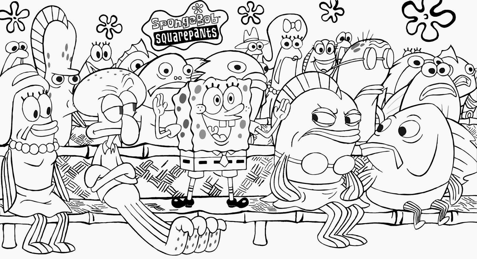 1600x869 Quick Spongebob Pictures To Color Sheets 6311 1600 1416 Free