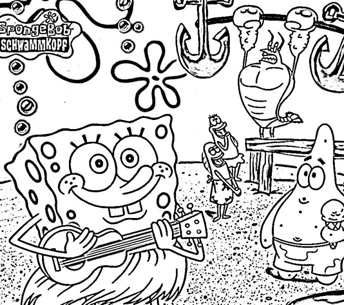 678x600 Spongebob Colouring Book Free Spongebob Coloring Pages Free