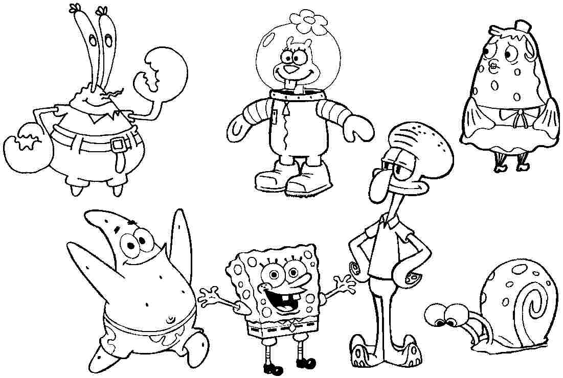 1101x740 Direct Spongebob Squarepants Colouring Pages W