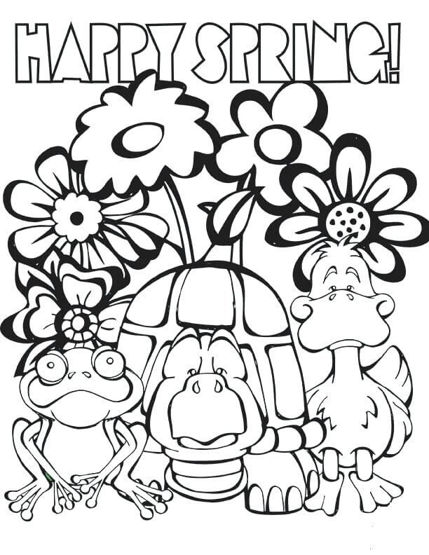 612x792 Easy Spring Coloring Pages For Kids Printable Free Spring Coloring