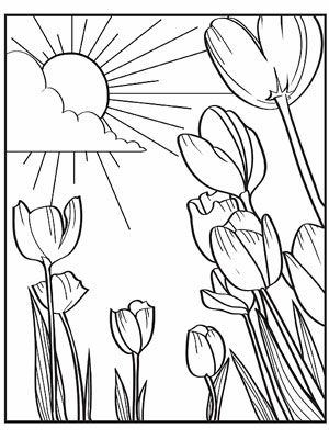 Free Spring Coloring Pages For Kids