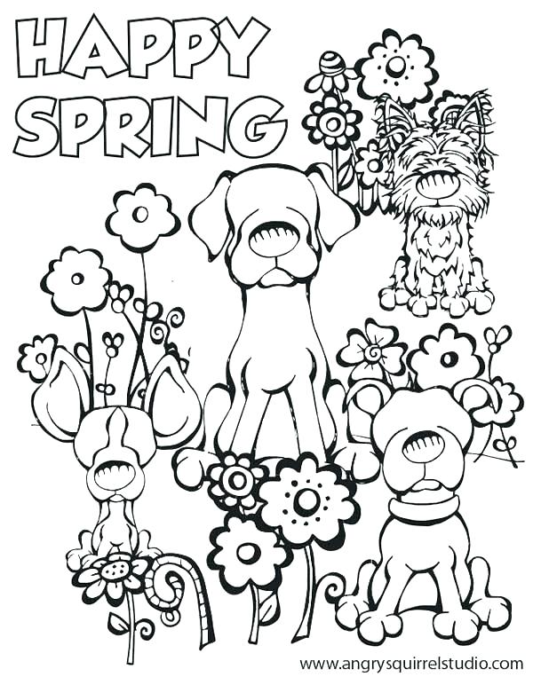 600x763 Spring Pictures Coloring Pages Free Spring Coloring Pages Spring