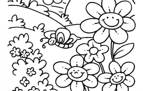 470x300 Free Spring Coloring Pages For Kids To Print Math