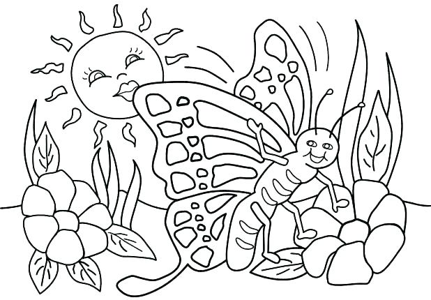 618x430 Spring Break Coloring Pages Free Springtime Coloring Pages