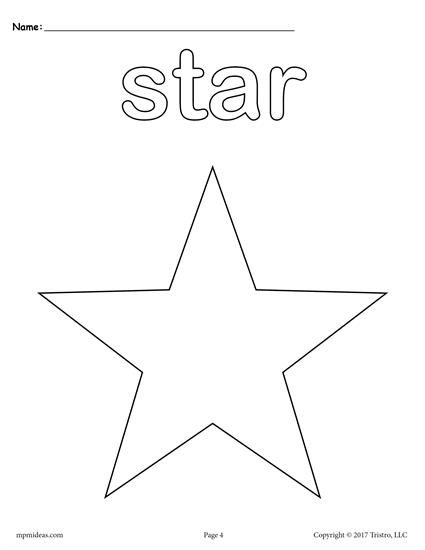 Free Star Coloring Pages