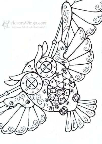Free Coloring Pages Of Grandpa With Pipe Steampunk 403x566 Free Coloring Pages Of Grandpa With Pipe Steampunk