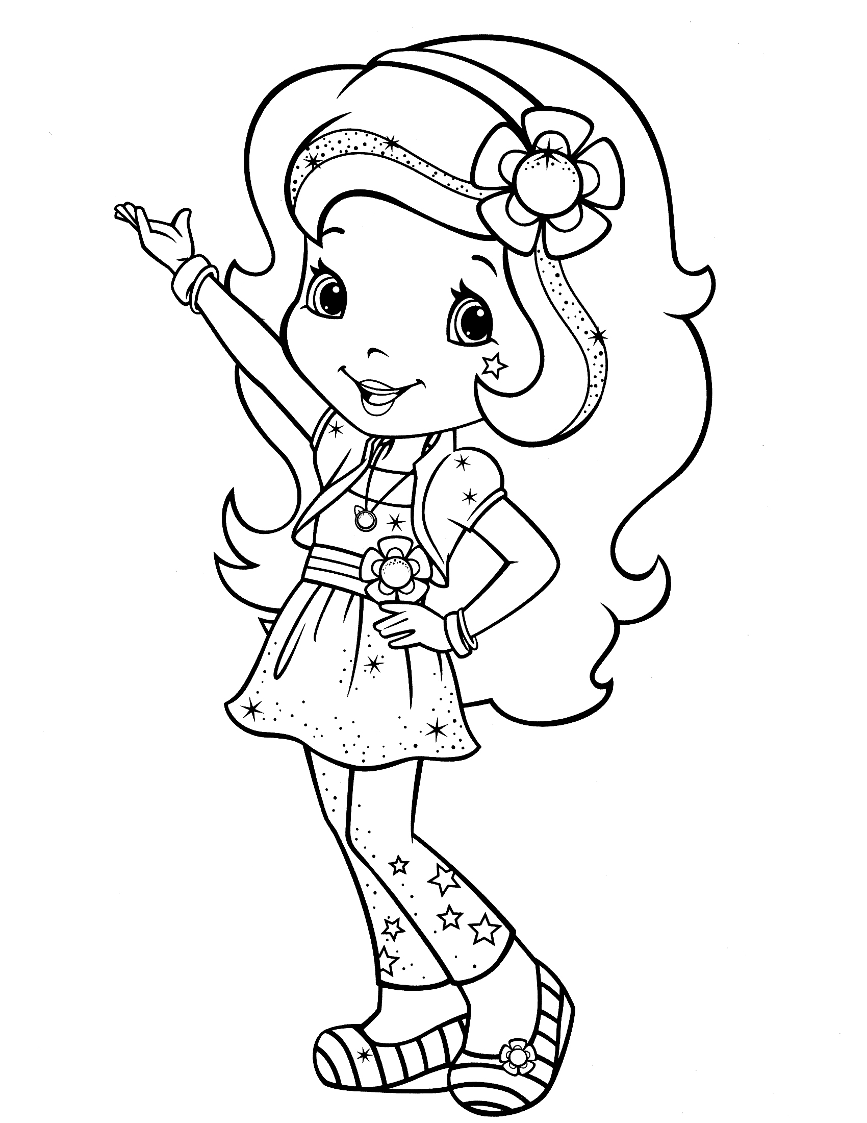 Strawberry Shortcake Coloring Page 1700x2200 Strawberry Shortcake Coloring Page