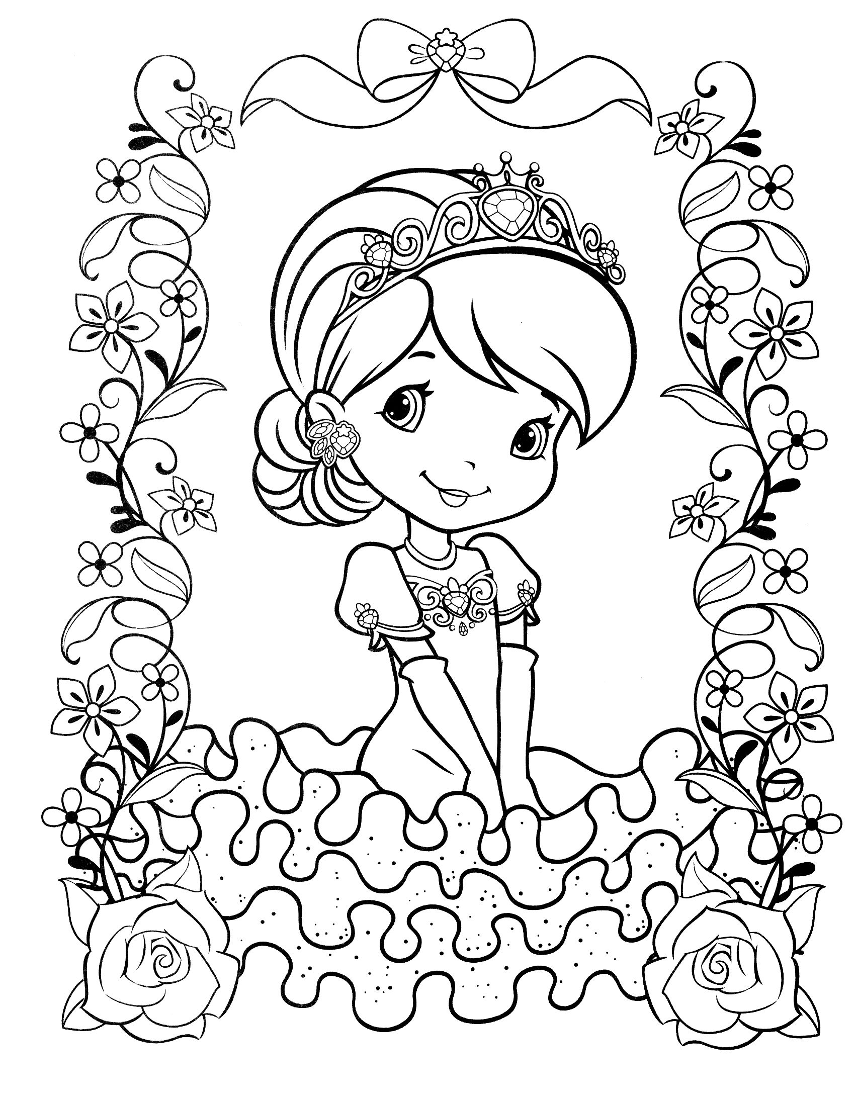 Strawberry Shortcake Coloring Page Strawberry Shortcake 1700x2200 Strawberry Shortcake Coloring Page Strawberry Shortcake