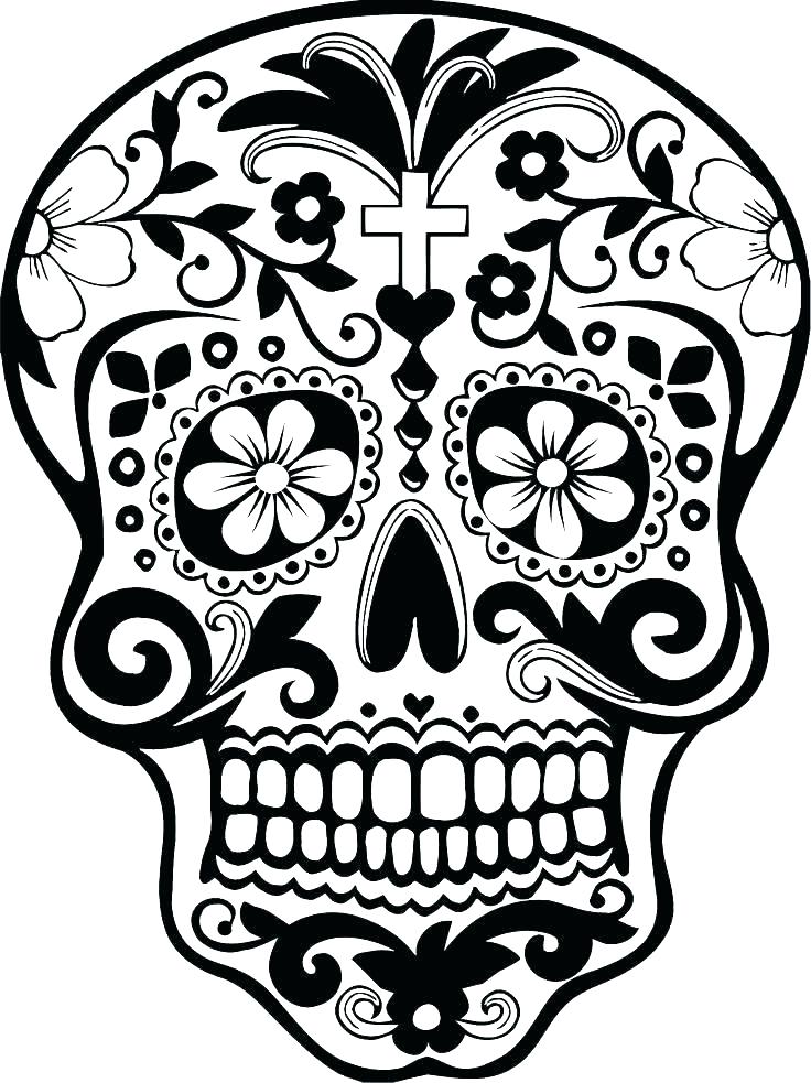 Free Printable Sugar Skull Coloring Pages Free Coloring Pages 736x983 Free Printable Sugar Skull Coloring Pages Free Coloring Pages