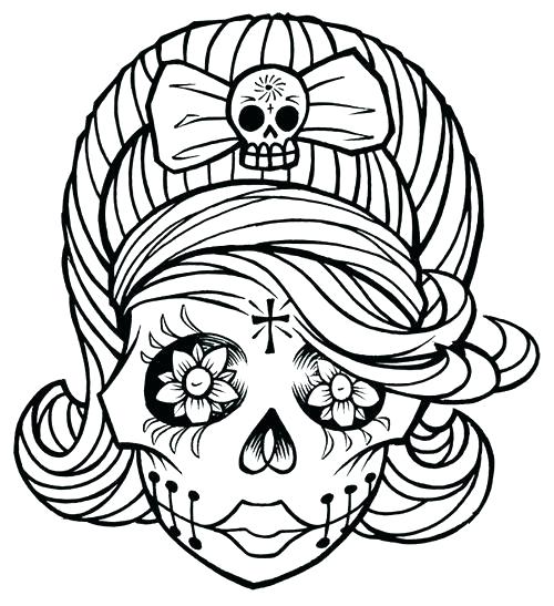 Sugar Skull Coloring Pages Free Coloring Pages Sugar Skulls 500x547 Sugar Skull Coloring Pages Free Coloring Pages Sugar Skulls