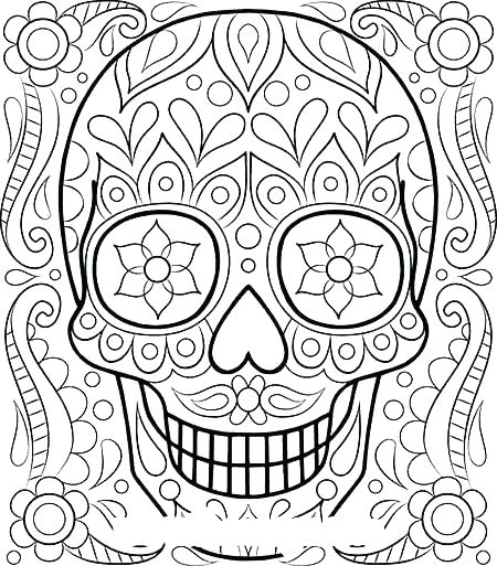 Sugar Skull Coloring Pages Printable Sugar Skull Coloring Sugar 450x513 Sugar Skull Coloring Pages Printable Sugar Skull Coloring Sugar
