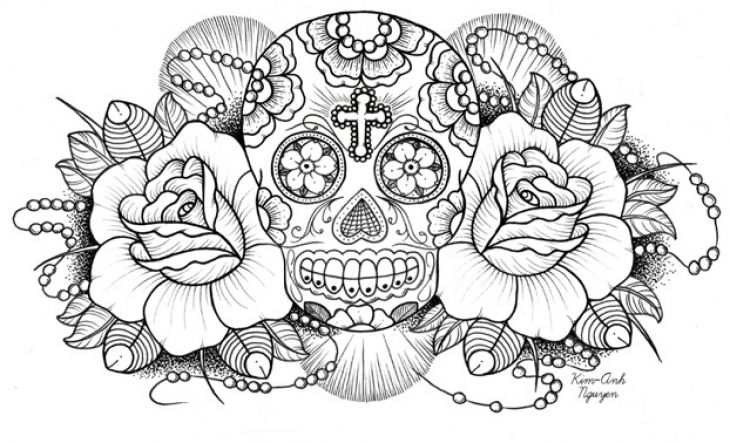 Very Difficult Sugar Skull Coloring Page For Adults Free Join 730x443 Very Difficult Sugar Skull Coloring Page For Adults Free Join