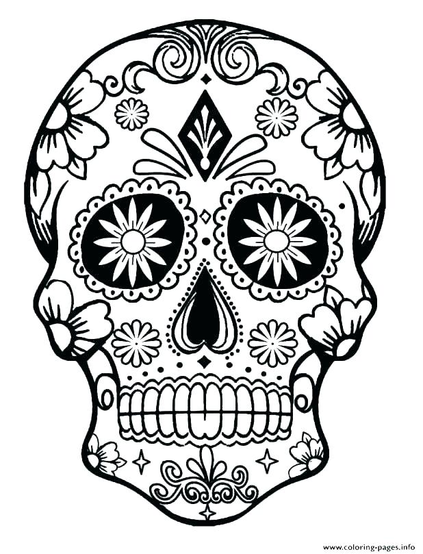 Free Sugar Skull Coloring Pages For Adults Icontent 618x809 Free Sugar Skull Coloring Pages For Adults Icontent
