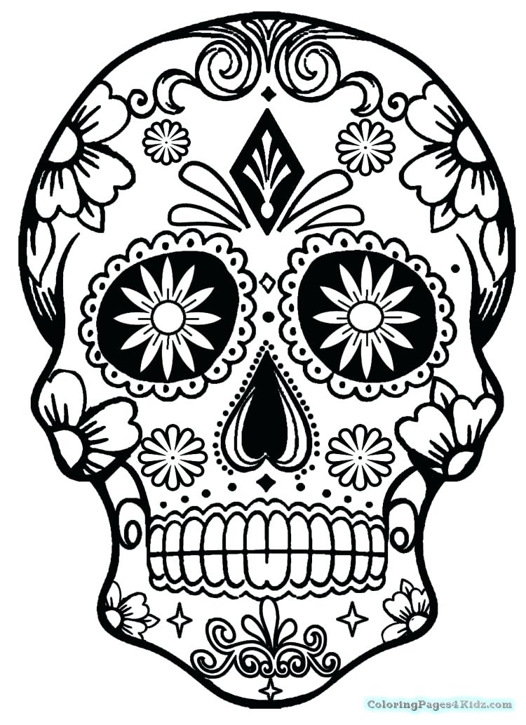 750x1033 Skull Color Pages Girl Sugar Skull Coloring Pages Sugar Skull