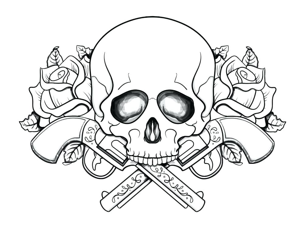 1013x768 Sugar Skull Color Pages Skull Coloring Pages Guns And Roses Skull