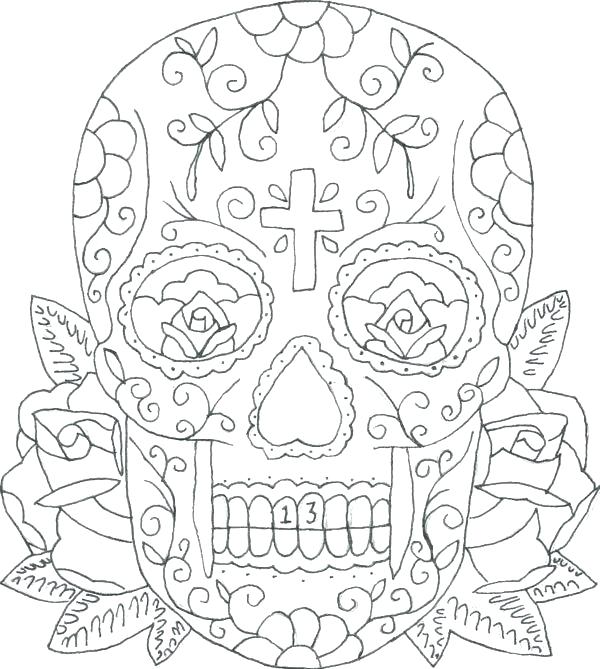 Free Sugar Skull Coloring Pages Pdf at GetColorings.com | Free ...