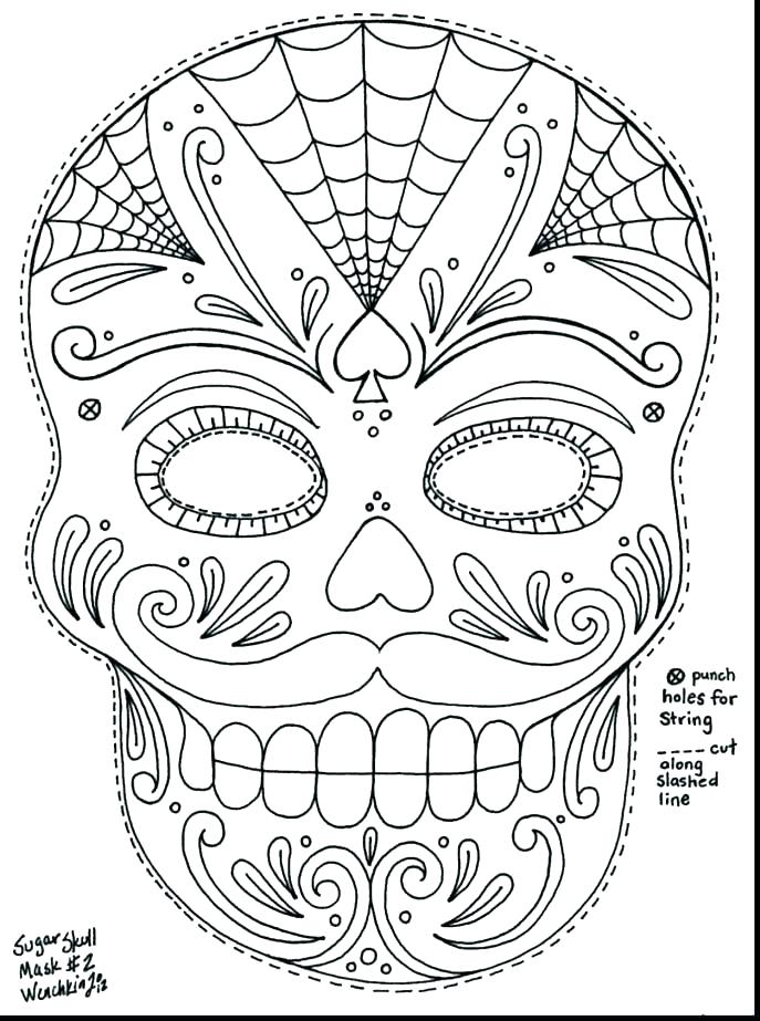 687x923 Free Sugar Skull Coloring Pages Skull Free Sugar Skull Coloring
