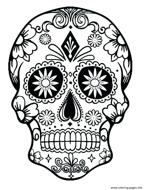 618x809 Free Sugar Skull Coloring Pages Sugar Skull Color Pages Skull