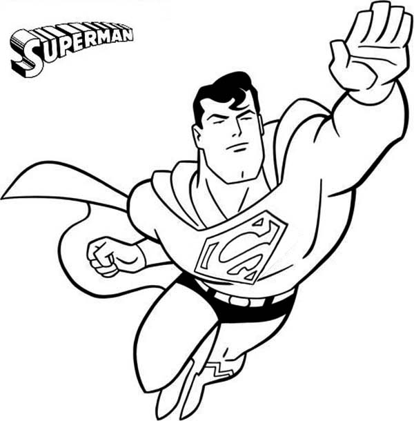 600x610 Superman Coloring Pages