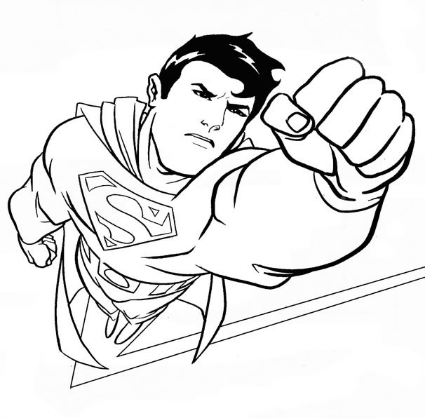 606x596 Free Superman Coloring Pages Comic Book Collectors