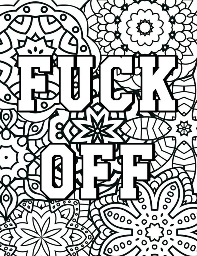 Free Printable Coloring Pages For Adults Only Swear Words 791x1024 Free Printable Coloring Pages For Adults Only Swear Words