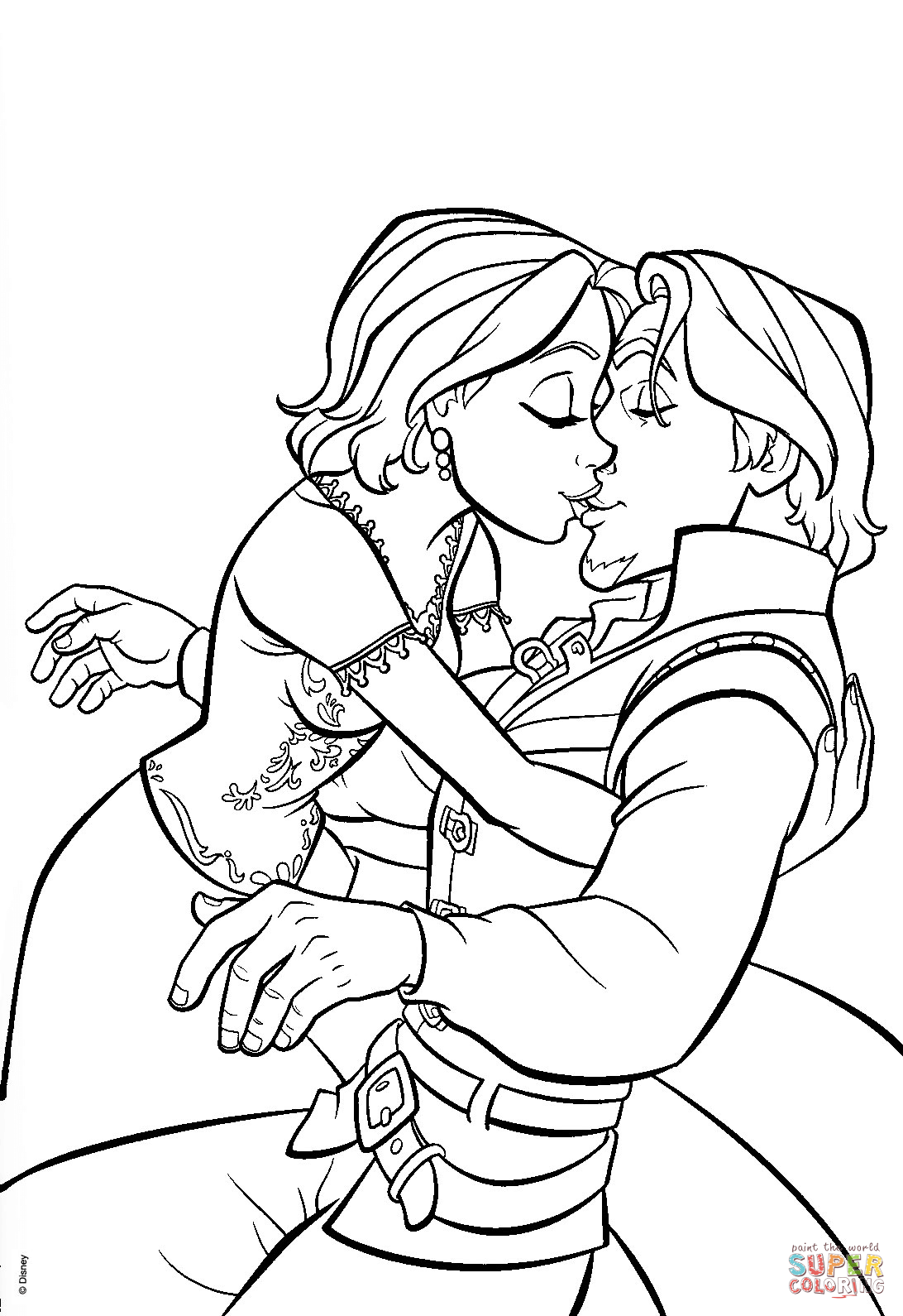 Fascinating Flynn Rider And Rapunzel Coloring Pages Page Free 1092x1590 Fascinating Flynn Rider And Rapunzel Coloring Pages Page Free