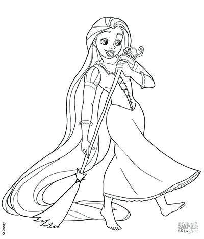 Princess Rapunzel Coloring Pictures Free Tangled Coloring Pages 400x469 Princess Rapunzel Coloring Pictures Free Tangled Coloring Pages